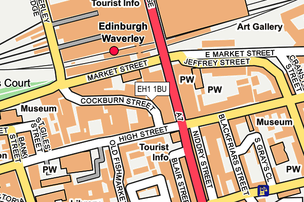 EH1 1BU map - OS OpenMap – Local (Ordnance Survey)