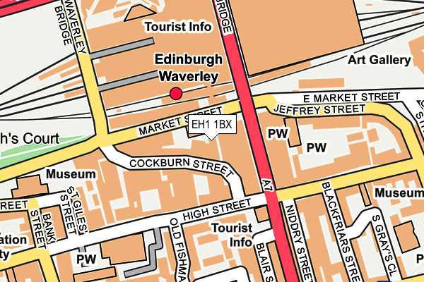 EH1 1BX map - OS OpenMap – Local (Ordnance Survey)