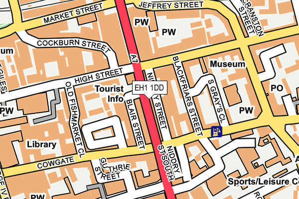 EH1 1DD map - OS OpenMap – Local (Ordnance Survey)