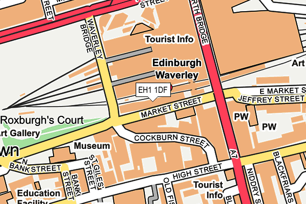 EH1 1DF map - OS OpenMap – Local (Ordnance Survey)