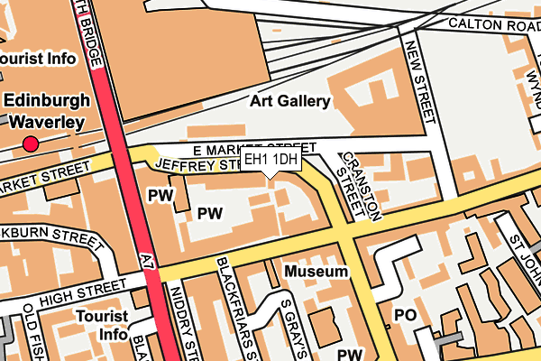 EH1 1DH map - OS OpenMap – Local (Ordnance Survey)