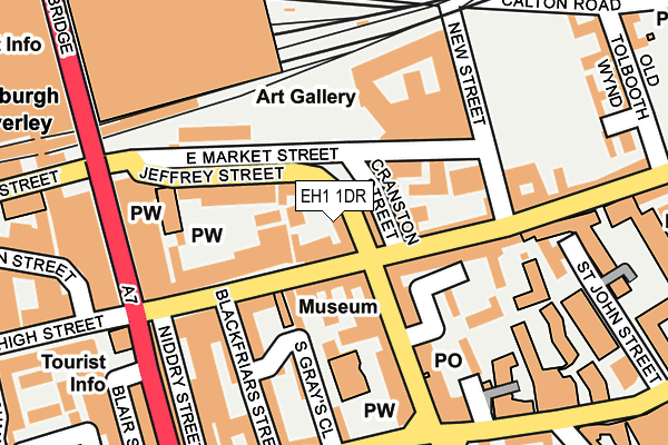 EH1 1DR map - OS OpenMap – Local (Ordnance Survey)