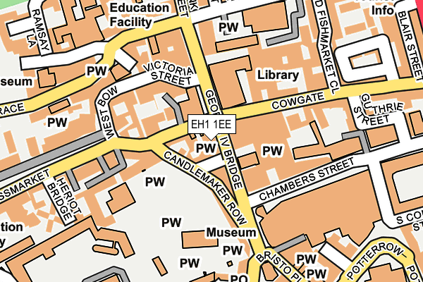 EH1 1EE map - OS OpenMap – Local (Ordnance Survey)