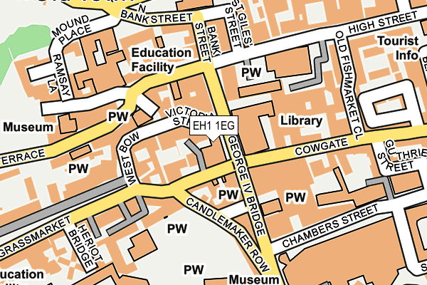 EH1 1EG map - OS OpenMap – Local (Ordnance Survey)