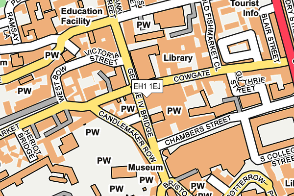 EH1 1EJ map - OS OpenMap – Local (Ordnance Survey)