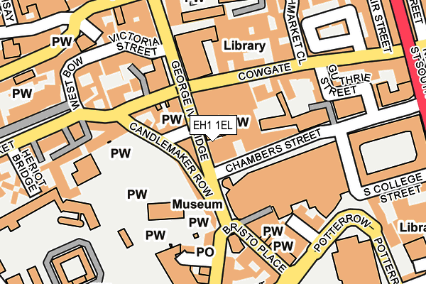 EH1 1EL map - OS OpenMap – Local (Ordnance Survey)