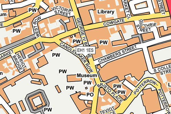 EH1 1ES map - OS OpenMap – Local (Ordnance Survey)