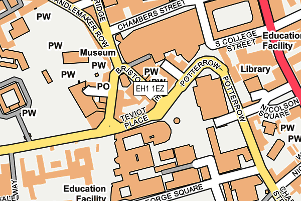 EH1 1EZ map - OS OpenMap – Local (Ordnance Survey)