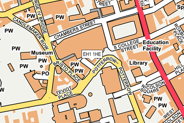 EH1 1HE map - OS OpenMap – Local (Ordnance Survey)