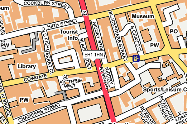 EH1 1HN map - OS OpenMap – Local (Ordnance Survey)