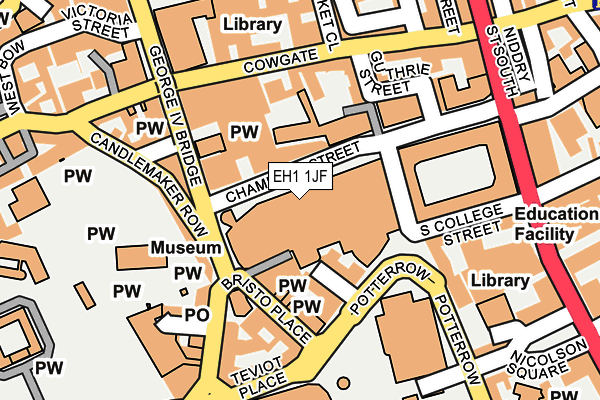 EH1 1JF map - OS OpenMap – Local (Ordnance Survey)