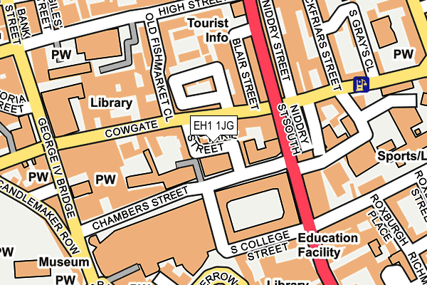 EH1 1JG map - OS OpenMap – Local (Ordnance Survey)