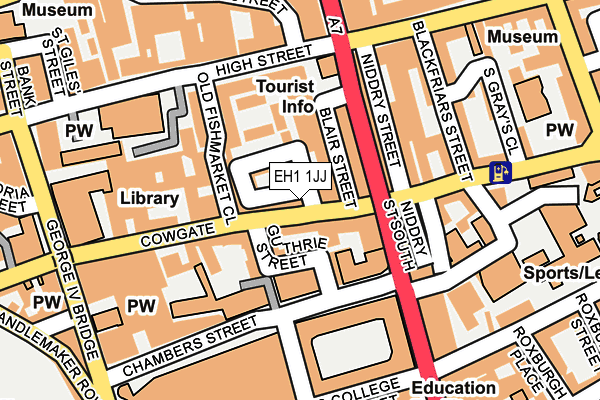 EH1 1JJ map - OS OpenMap – Local (Ordnance Survey)