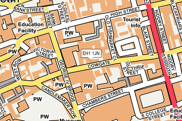 EH1 1JN map - OS OpenMap – Local (Ordnance Survey)