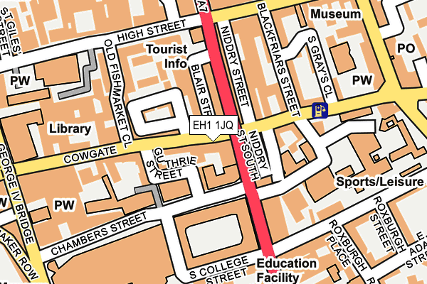 EH1 1JQ map - OS OpenMap – Local (Ordnance Survey)