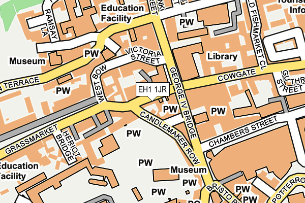 EH1 1JR map - OS OpenMap – Local (Ordnance Survey)