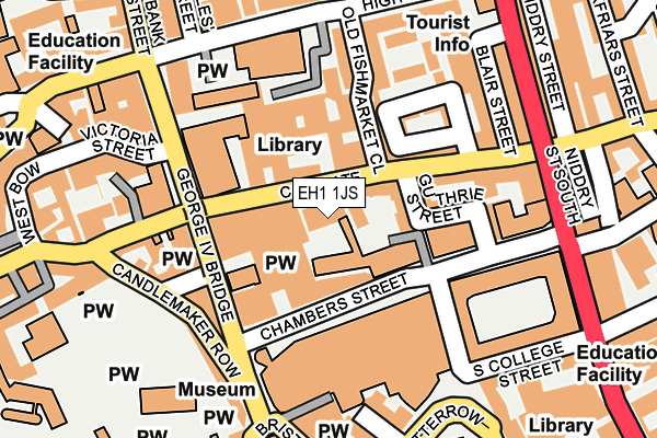 EH1 1JS map - OS OpenMap – Local (Ordnance Survey)