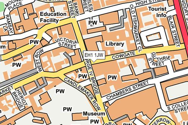 EH1 1JW map - OS OpenMap – Local (Ordnance Survey)