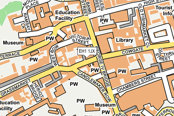 EH1 1JX map - OS OpenMap – Local (Ordnance Survey)