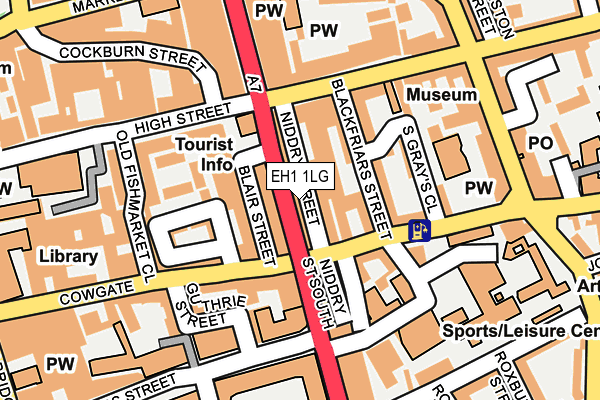 EH1 1LG map - OS OpenMap – Local (Ordnance Survey)