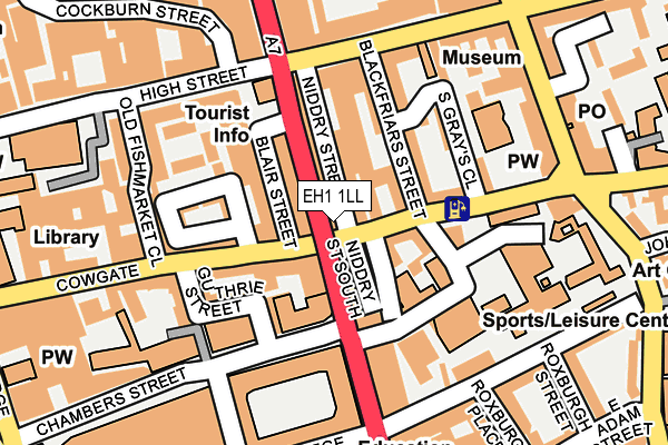 EH1 1LL map - OS OpenMap – Local (Ordnance Survey)