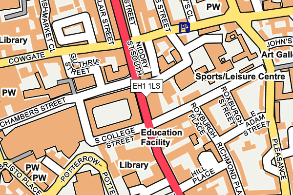 EH1 1LS map - OS OpenMap – Local (Ordnance Survey)