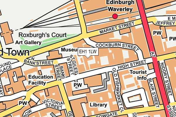 EH1 1LW map - OS OpenMap – Local (Ordnance Survey)