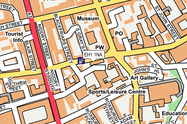 EH1 1NA map - OS OpenMap – Local (Ordnance Survey)