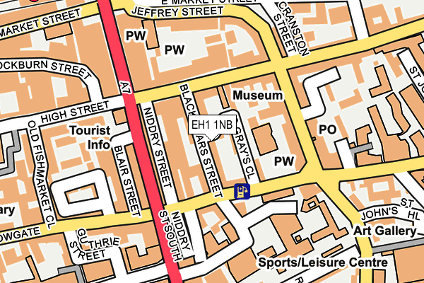 EH1 1NB map - OS OpenMap – Local (Ordnance Survey)