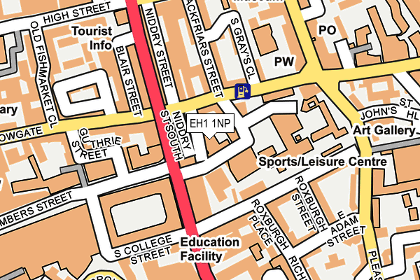 EH1 1NP map - OS OpenMap – Local (Ordnance Survey)