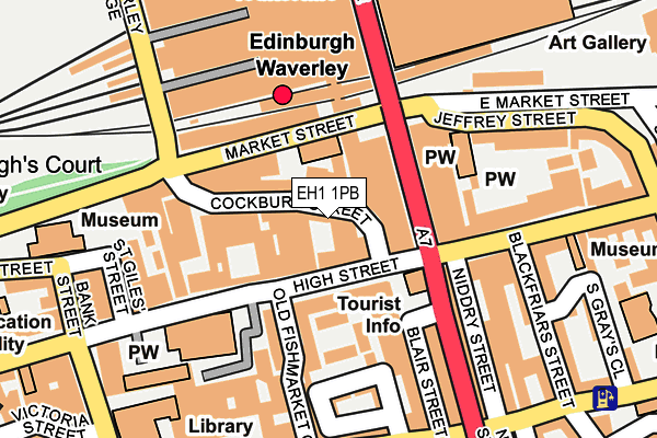 EH1 1PB map - OS OpenMap – Local (Ordnance Survey)