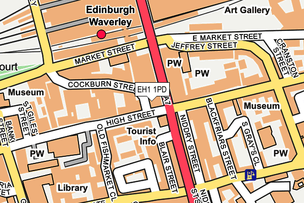 EH1 1PD map - OS OpenMap – Local (Ordnance Survey)