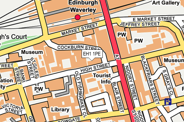 EH1 1PE map - OS OpenMap – Local (Ordnance Survey)