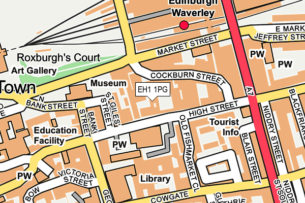 EH1 1PG map - OS OpenMap – Local (Ordnance Survey)