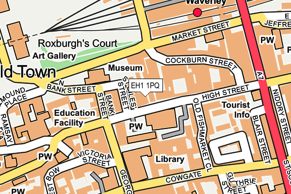 EH1 1PQ map - OS OpenMap – Local (Ordnance Survey)