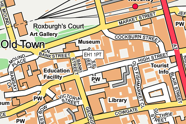 EH1 1PT map - OS OpenMap – Local (Ordnance Survey)