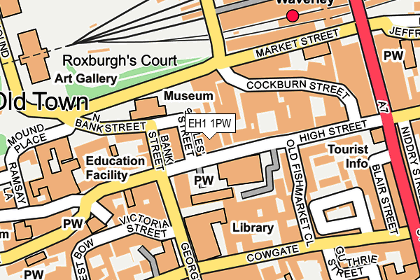 EH1 1PW map - OS OpenMap – Local (Ordnance Survey)