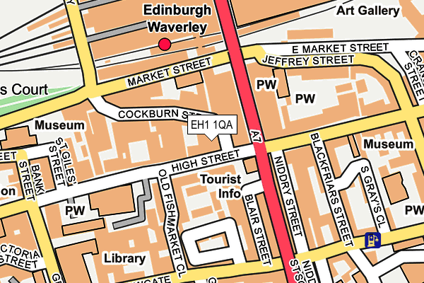 EH1 1QA map - OS OpenMap – Local (Ordnance Survey)