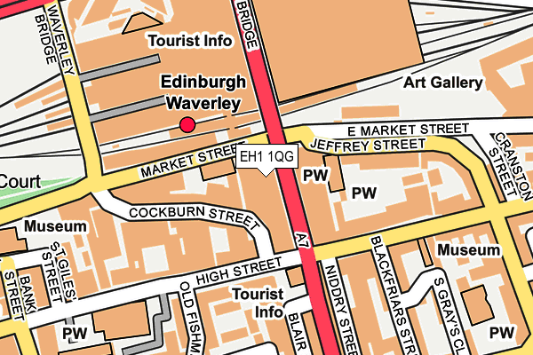 EH1 1QG map - OS OpenMap – Local (Ordnance Survey)