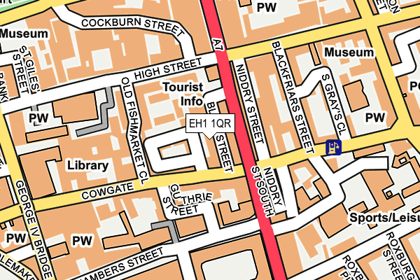 EH1 1QR map - OS OpenMap – Local (Ordnance Survey)