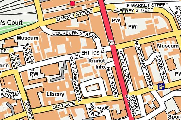 EH1 1QS map - OS OpenMap – Local (Ordnance Survey)