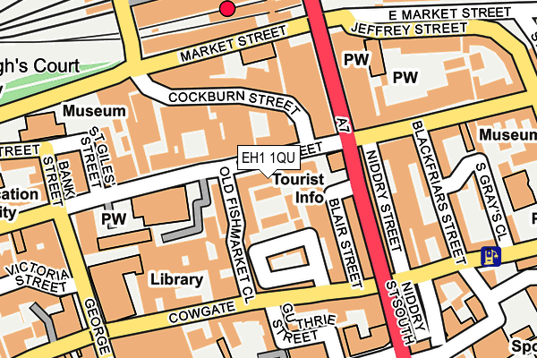 EH1 1QU map - OS OpenMap – Local (Ordnance Survey)