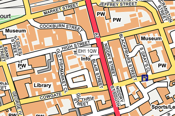 EH1 1QW map - OS OpenMap – Local (Ordnance Survey)