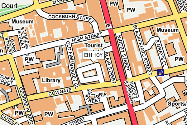 EH1 1QY map - OS OpenMap – Local (Ordnance Survey)