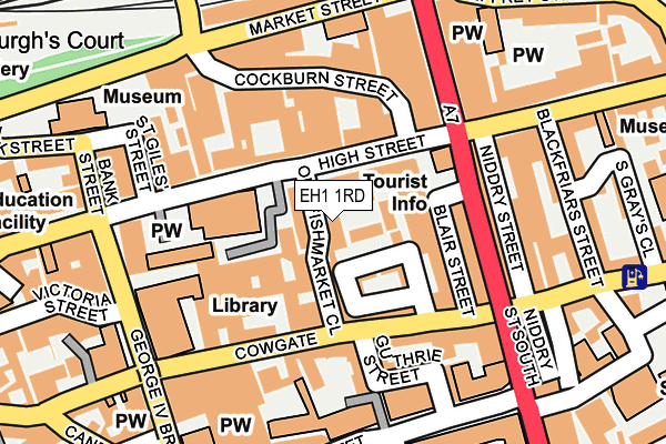 EH1 1RD map - OS OpenMap – Local (Ordnance Survey)