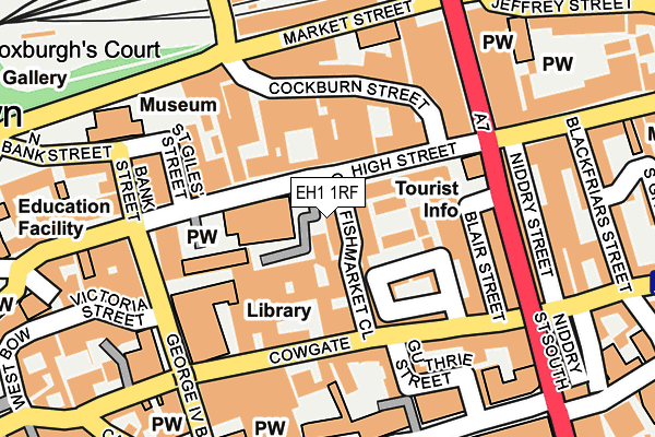 EH1 1RF map - OS OpenMap – Local (Ordnance Survey)