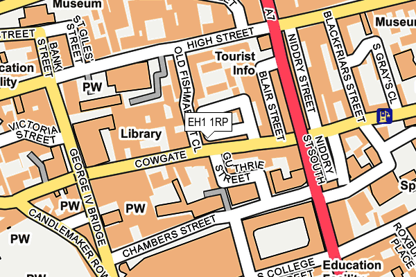 EH1 1RP map - OS OpenMap – Local (Ordnance Survey)