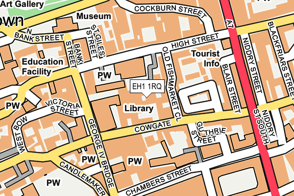 EH1 1RQ map - OS OpenMap – Local (Ordnance Survey)