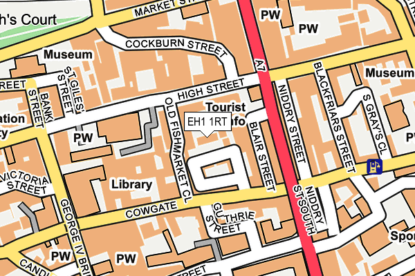 EH1 1RT map - OS OpenMap – Local (Ordnance Survey)