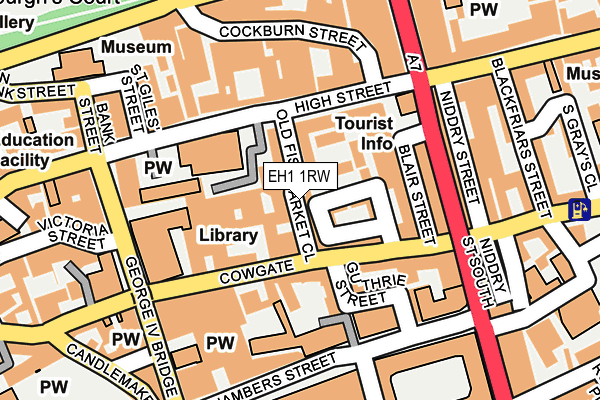 EH1 1RW map - OS OpenMap – Local (Ordnance Survey)